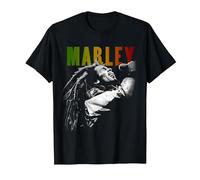 Limpiador vibratorio Bob Marley Rastaman Camiseta, Hombre, Negro, L