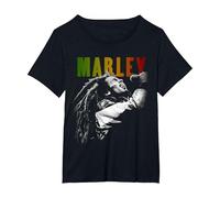 Limpiador vibratorio Bob Marley Rastaman Camiseta, Mujer Tallas Grandes, Negro, 6XL Grande