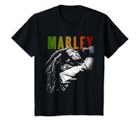 Limpiador vibratorio Bob Marley Rastaman Camiseta, Niños, Negro, 6 años
