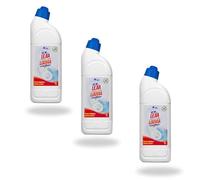 Limpiador WC con Lejía en Gel - Pack de 3 Botellas de 1 Litro - Higiene y Desinfección Profunda