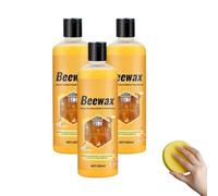Limpiador y abrillantador de cera de abejas para madera - Acondicionador y abrillantador de pisos de madera - Pulidor de muebles de cera de abejas natural, mejora el brillo, resta luz (3 cajas)
