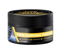 Limpiador y brillo de neumáticos - Restador negro profundo con acabado de aspecto húmedo, gel protector de vendaje | Mateau de goma de larga duración para detalles del coche, mantenimiento de ro