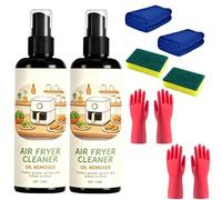 Limpiador y desengrasante para freidora de aire 2 en 1, espuma desengrasante de cocina rápida, removedor de grasa multifuncional para alimentos quemados, horno, parrilla (2pcs)