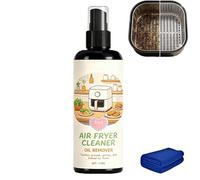 Limpiador y desengrasante para freidora de aire 2 en 1, removedor de grasa espumoso con toalla, solución de limpieza de cocina de acción rápida, elimina residuos de aceite (1pcs)