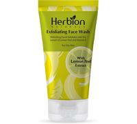 Limpiador y exfoliante facial 2 en 1 Herbion Naturals con extracto de cáscara de limón y vitamina E para una piel suave y joven (100 ml) nuevo