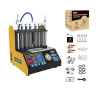 Limpiador y probador de inyectores de Combustible ultrasónico para automóvil 110 V/220V, máquina de Prueba de Limpieza de inyección de Combustible para automóvil con 6 Cilindros