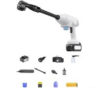 Limpiadora Coche para batería FOR 600W Sin Cable Limpiadora Coche(white) | 2.5MPa presión trabajo, portátil ligero, para ideal para lavado coches para rápido y eficiente