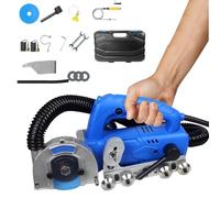 Limpiadora de juntas de azulejos eléctrica, limpiador de juntas con profundidad de corte ajustable, ranuradora de juntas para azulejos con soplador de agua automático, para limpieza de juntas