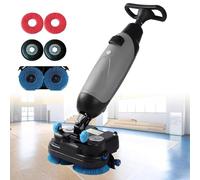 Limpiadora De Suelos Profesional, Fregadora Aspiradora Industrial, Cepillo Rotativo 360°, Ancho 17", Depósitos De 4,5 Litros Y 7,5 Litros, Para Uso Intensivo En Fábricas Y Almacenes(Gray)