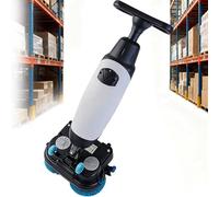 Limpiadora Pisos Eléctrica Conductor Acompañante, Fregadora Y Pulidora Pisos Conductor Acompañante, Fregadora De Pisos Eléctrica, 36V, Cabezal Giratorio 360°, Limpieza De 17 Pulgadas De Ancho White