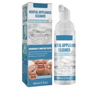 Limpiadoras Para Ortodoncias y Férula Dental,Espuma Suero De Eliminación De Manchas De Dientes,Tabletas Limpiadoras de Retenedores,Tableta de Limpieza de Retenedor Ortodóntico Tableta,60ML,1PC