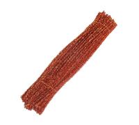 Limpiadores de tuberías con purpurina, 50/100 Uds., tallos oropel felpa, suministros for manualidades DIY, juguetes, chenilla para Hacer Flores(Orange,100pcs)