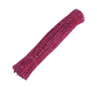 Limpiadores de tuberías con purpurina, 50/100 Uds., tallos oropel felpa, suministros for manualidades DIY, juguetes, chenilla para Hacer Flores(Pink,50pcs)