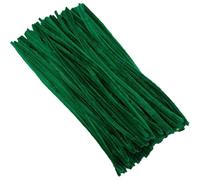 Limpiadores de tuberías con tallos chenilla, alambre giratorio 30cm, 100 Uds., palos peluche, juguetes, Material hecho a mano, suministros for manualidades DIY para Hacer Flores(DEEP GREEN)