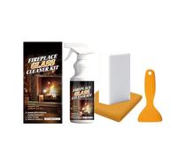 Limpiaes para Chimeneas y Estufas,De Uso Intenso Con Agente Limpiador De Esponja | Set de Limpieza de para Estufa de Leña 150ml,para Rejillas Pantallas de Acero y Superficies de Ladrillo Piedra