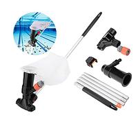Limpiafondos Piscina Hidraulico, Aspiradora Piscina Pequeña, Kit Limpieza Piscina Desmontable, Limpiador Piscina Fondo Y Paredes Manual, Aspirador Agua Piscina Estanques para Jardin (Negro)