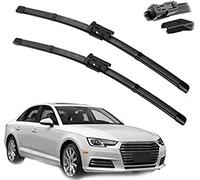Limpiaparabrisas 2 piezas Juego de escobillas de limpiaparabrisas de ventana delantera para Audi A4 B8 B9 2008-2013 2014 2015 2016 Escobillas de limpiaparabrisas de autom贸vil 24 "+ 20"