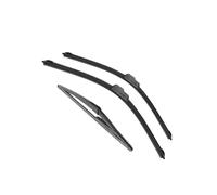 Limpiaparabrisas Coche para Qashqai para J11 2013-2020 Limpiaparabrisas Trasero Delantero Coche Limpiaparabrisas Goma Suave Parabrisas Coche 26 "+ 17" + 12" Limpiaparabrisas(3 Wipers)