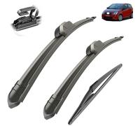 Limpiaparabrisas Compatible con Citroen C2 2003-2009 limpiaparabrisas trasero delantero cepillos cortador accesorios J Hook 2003 2004 2005 2006 2007 2008 2009, Escobilla limpiaparabrisas para todo cl