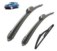 Limpiaparabrisas Compatible con MINI Mini One Cooper SD Hatch F55 F56 2013-2019, Delantero y Trasero Automático 19"+18"+10" (Color: 3 Wipers)