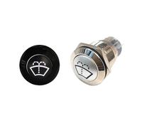 Limpiaparabrisas de coche 16mm, 19mm, 22mm, botón pulsador, luz bloqueo momentáneo, interruptor 12V, 3V, 5V, 24V, 220V, LED for(LED green,22MM_LATCHING FIXATION_110 V)