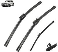 Limpiaparabrisas de coche compatible para BMW X3 F25 2010-2017 con delantero goma suave parabrisas automático Juego Brazo y escobilla