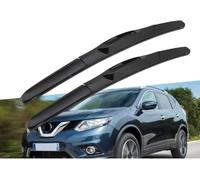 Limpiaparabrisas de coche compatible para Nissan X-Trail T32 2014-2019 con delantero goma suave parabrisas automático Juego Brazo y escobilla