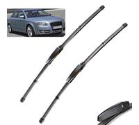 Limpiaparabrisas de vehículos Juego de escobillas limpiaparabrisas delanteras for Audi A4 S4 RS4 B6 B7 2003 2004 2005 2004 2005 2006 2007 2008 2009 for A6 C5 01-05 Limpiaparabrisas para todo clima
