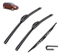 Limpiaparabrisas de vehículos Juego de escobillas limpiaparabrisas delanteras y traseras for Dodge Caliber 2013 2012 2011 2010 2009 2008 2007 2006 24''17''11'' Limpiaparabrisas para todo clima