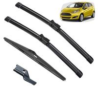 Limpiaparabrisas de vehículos Juego de escobillas limpiaparabrisas delanteras y traseras for Ford Fiesta MK6 /MK7 en el Reino Unido 2008 2009 2010 2011 2012 2013 2014 2015 2016,26 "+ 15" + 12" Limpia
