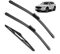 Limpiaparabrisas de vehículos Juego de limpiaparabrisas delantero y trasero for Mazda CX-5 CX-9 CX5 CX9 MK2 2020 2019 2018 2017 24 "18" 14" Limpiaparabrisas para todo clima
