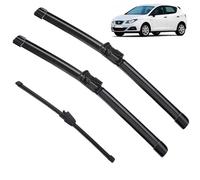 Limpiaparabrisas de vehículos Limpiaparabrisas delantero y trasero de 3 uds for Seat Ibiza Coupe 6J Hatchback 2017 2016 2015 2014 2013 2012 24 "16" 13 ", juego de cuchillas Limpiaparabrisas para todo
