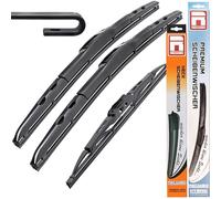 Limpiaparabrisas híbrido Flex Aero compatible con Chrysler PT Cruiser BJ 2000-2010 - 400 mm, 525 mm, 525 mm, juego de escobillas de limpiaparabrisas - Recambo