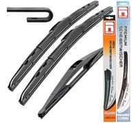 Limpiaparabrisas híbrido Flex Aero compatible con Opel Combo C BJ 2001-2011 - 400 mm 450 mm 500 mm - Juego de escobillas limpiaparabrisas Recambo