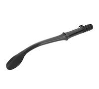 Limpiaparabrisas inferior cómodo de 15.7 pulgadas de largo, soporte de ayuda para limpiar papel higiénico, mango largo, herramienta de limpieza portátil curvada, para ancianos, discapacitados (negro)