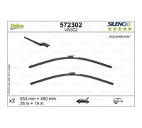 Limpiaparabrisas Valeo 572302 Silencio Aquablade Set para Volvo Volvo Asia