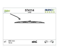 VALEO Limpiaparabrisas Silencio V48 – 480 mm Frente, 1 pieza
