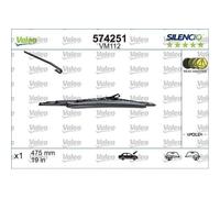 Limpiaparabrisas Valeo 574251 Silencio Conventional Single para Audi Opel Seat