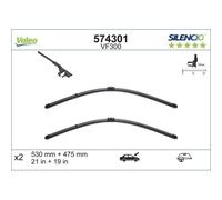 Limpiaparabrisas Valeo 574301 Silencio Flat Blade Set para Mazda Skoda VW