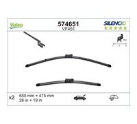 Limpiaparabrisas Valeo 574651 Silencio Flat Blade Set para Ford Mercedes Benz