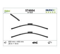 Limpiaparabrisas Valeo 574664 Silencio Flat Blade Set para Citroën Fiat Peugeot