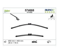 Limpiaparabrisas Valeo 574668 Silencio Flat Blade Set para Bmw Citroën Ford