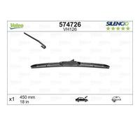 Limpiaparabrisas Valeo 574726 Silencio Hybrid Single para Bmw Fiat Mercedes Benz