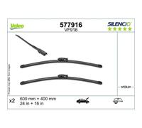 Limpiaparabrisas Valeo 577916 Silencio Flat Blade Set para Renault Dacia