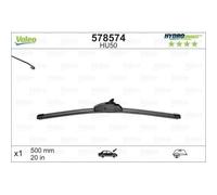VALEO Hydroconnect Escobilla - HU50 Alto Rendimiento, Visibilidad Superior en Carretera, Fácil Instalación Escobilla Plana 500mm - Delantera - 1 Escobilla Limpiaparabrisas - 578574