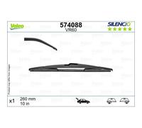 Limpiaparabrisas VALEO Silencio 574088, 260mm, Trasera, 1 Pieza