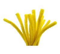 Limpiapipas, 15 mm de grosor, 30 cm de largo, color amarillo, 15 unidades