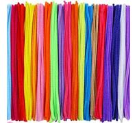 Limpiapipas manualidades 50/100 Uds limpiadores de tuberías tallos chenilla pipa for manualidades DIY decoraciones juguetes for niños 30CM(Mixed color,100pcs)