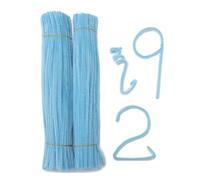 Limpiapipas manualidades 50 Uds. Limpiadores de tallos chenilla, juguetes educativos for niños, tubos coloridos hechos a mano for suministros for manualidades DIY(50pcs Light Blue)