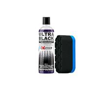 LIMPIARCOCHE.COM SANMARINO. ABRILLANTADOR DE NEUMATICOS Y PLASTICOS Ultra Black 250 ML. + Esponja TÉCNICA